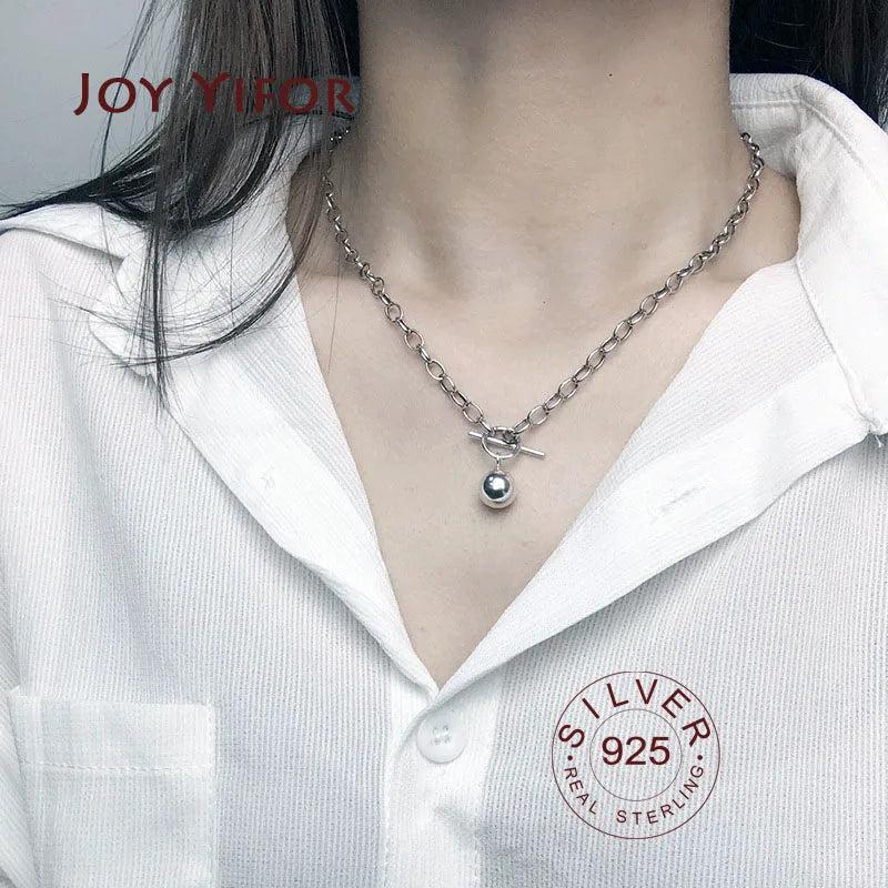 925 Silver Vintage Cross Pendant Necklace Choker for Women