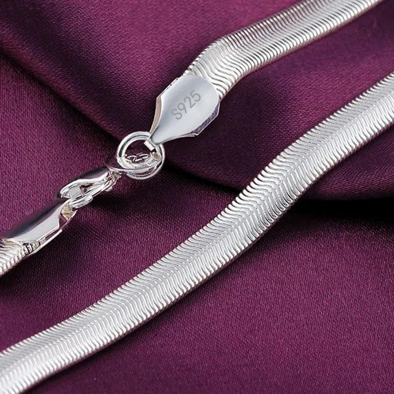925 Sterling Silver 6MM Snake Chain Necklace