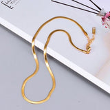 18K Snake Bone Chain Light Necklace Female 999 Full Clavicle Chain