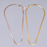 18K Snake Bone Chain Light Necklace Female 999 Full Clavicle Chain