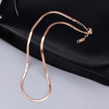18K Snake Bone Chain Light Necklace Female 999 Full Clavicle Chain
