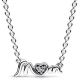 Sparkling Infinity Heart Mum Pave Collier With Crystal Necklace
