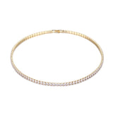 4mm Zircon Filled Chocker Necklace for Women Men