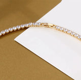 4mm Zircon Filled Chocker Necklace for Women Men