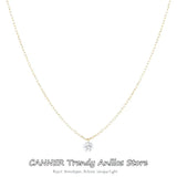 Zircon Pendant Necklace 925 Sterling Silver Chains For Women Birthday