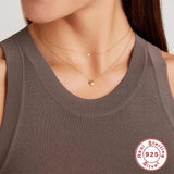 Zircon Pendant Necklace 925 Sterling Silver Chains For Women Birthday