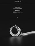 925 Silver Round zircon Necklace