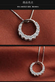 925 Silver Round zircon Necklace