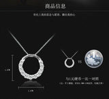 925 Silver Round zircon Necklace