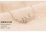 925 Silver Flower Necklace for Women