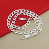 925 Silver Single Buckle Necklace 16-24 Inch Chain