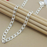 925 Silver Single Buckle Necklace 16-24 Inch Chain