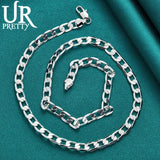 925 Silver Single Buckle Necklace 16-24 Inch Chain