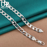 925 Silver Single Buckle Necklace 16-24 Inch Chain