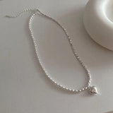 925 Silver Heart Pearl Choker Necklace for Women - Fine Jewelry