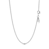 925 Silver Classic Cable Chain Rose Necklace