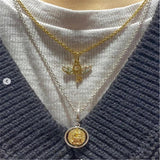 925 Silver Classic Cable Chain Rose Necklace