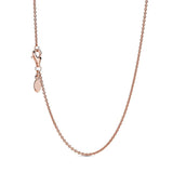 925 Silver Classic Cable Chain Rose Necklace