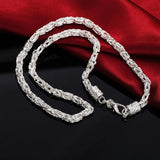 925 Silver Retro Necklaces for Women Men Charm Fine Jewelry Wedding Party