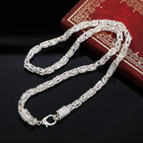 925 Silver Retro Necklaces for Women Men Charm Fine Jewelry Wedding Party