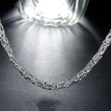 925 Silver Retro Necklaces for Women Men Charm Fine Jewelry Wedding Party
