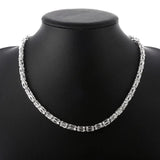 925 Silver Retro Necklaces for Women Men Charm Fine Jewelry Wedding Party
