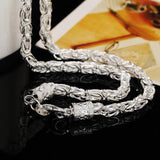 925 Silver Retro Necklaces for Women Men Charm Fine Jewelry Wedding Party