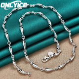 925 Sterling Silver Water Drop Necklace 18 Inch Chain