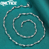 925 Sterling Silver Water Drop Necklace 18 Inch Chain