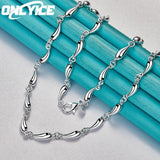 925 Sterling Silver Water Drop Necklace 18 Inch Chain