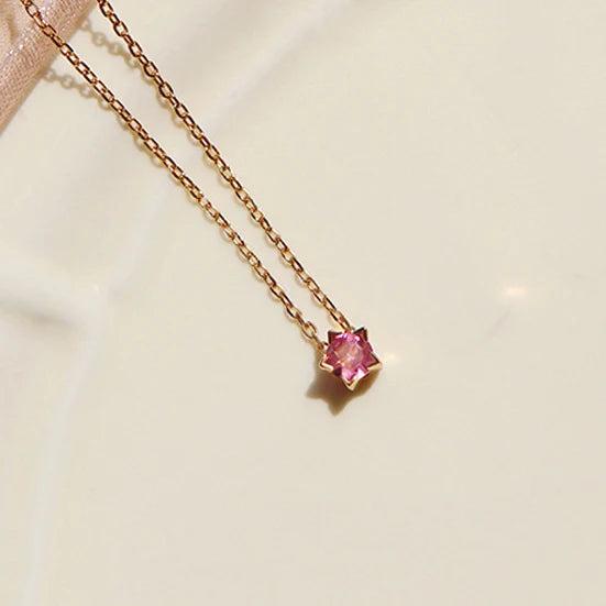 925 Silver Zircon CZ Pentagon Choker Necklace for Women Party