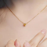 925 Silver Zircon CZ Pentagon Choker Necklace for Women Party