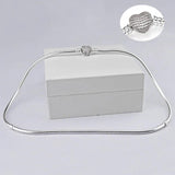 Silver Charm Necklace Snake Chain Pendant Necklaces For Women