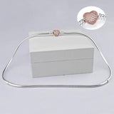 Silver Charm Necklace Snake Chain Pendant Necklaces For Women