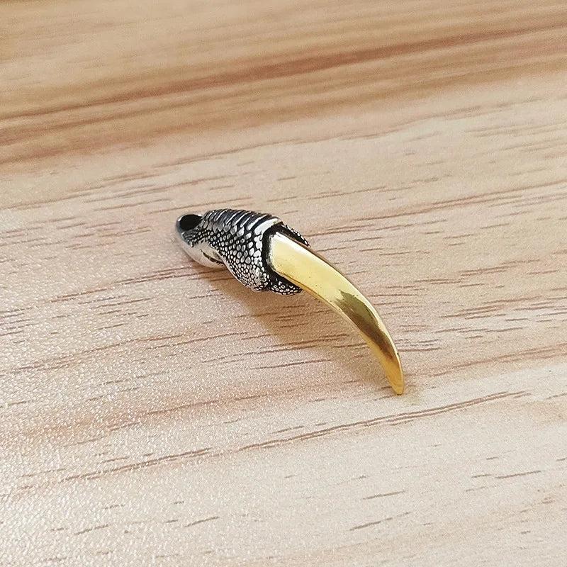 Men's Retro Silver Dragon Claw Pendant Necklace Gift