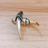 Men's Retro Silver Dragon Claw Pendant Necklace Gift