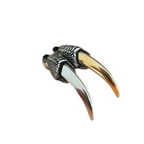 Men's Retro Silver Dragon Claw Pendant Necklace Gift