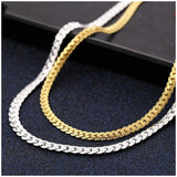 24K Yellow Chains Necklace 6MM Width Unisex Jewelry Gift