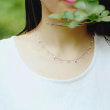 925 Silver Round Zircon Necklace Pendant For Women