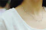 925 Silver Round Zircon Necklace Pendant For Women