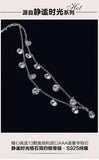 925 Silver Round Zircon Necklace Pendant For Women