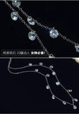 925 Silver Round Zircon Necklace Pendant For Women