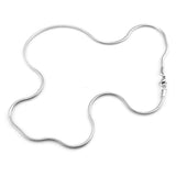3mm Silver Snake Chain Necklace 16-24 inch Long