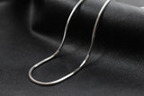 3mm Silver Snake Chain Necklace 16-24 inch Long