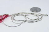 3mm Silver Snake Chain Necklace 16-24 inch Long