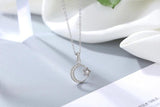 Star Moon 925 Silver Necklace Women Pendant