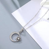 Star Moon 925 Silver Necklace Women Pendant