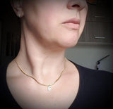 Zircon Letter Initial Necklace Women Choker Chain Alphabet Collar Jewelry