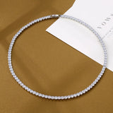 4mm Zircon Tennis Chain Necklace Chocker for Party Wedding