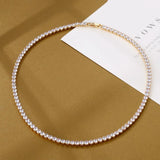 4mm Zircon Tennis Chain Necklace Chocker for Party Wedding
